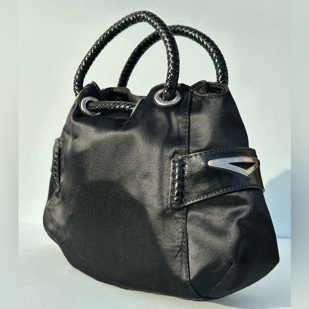 Cole Haan Black Satin Shoulder Bag